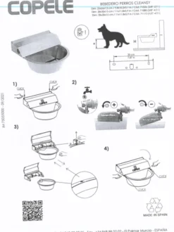 Abreuvoir automatique acier inoxydable avec bol amovible 