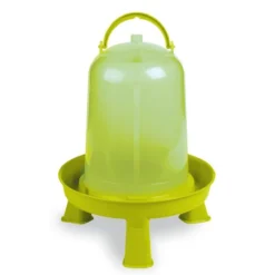 Abreuvoir poule en plastique Eco 5L vert avec pieds - Gaun
