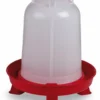 Abreuvoir poule en plastique Eco 8L rouge avec pieds - Gaun