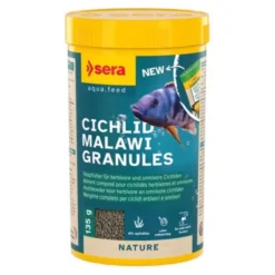 Aliment pour poissons cichlidés Cichlid Malawi Granules Nature 250ML - Sera