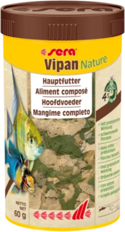 Aliment pour poissons de surface flocons Vipan Nature 100ML - Sera