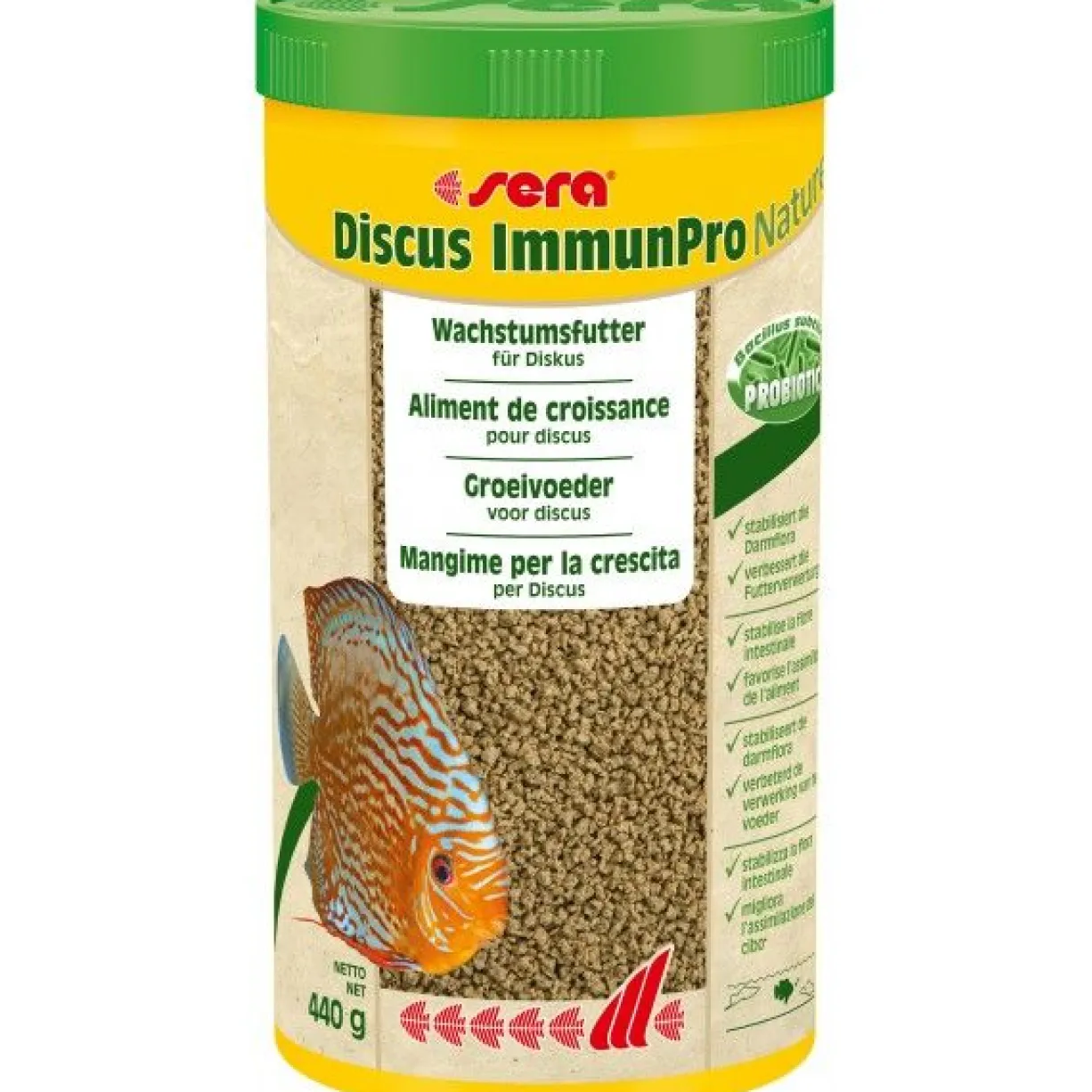 Aliment pour poissons Discus ImmunPro Nature 1L - Sera