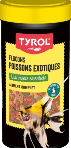 Aliment pour poissons exotiques flocons 250ML - Tyrol