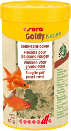 Aliment pour poissons rouges flocons Goldy Nature 250ML - Sera