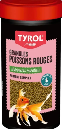 Aliment pour poissons rouges granulés 250ML - Tyrol