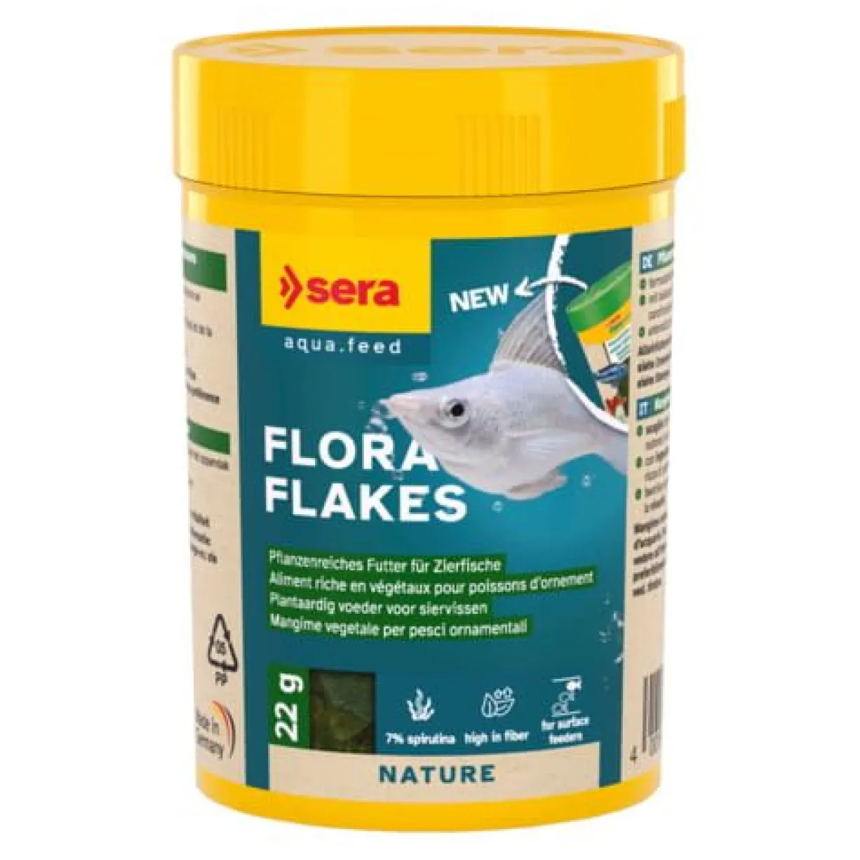 Aliment végétal pour poissons d’ornement Flora Flakes Nature 100ML - Sera