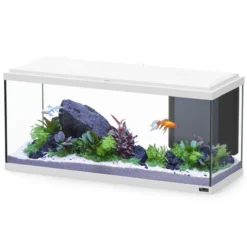 Aquarium poisson Explorer Amsterdam Bio 85L blanc avec BioBox, rampe LED et chauffage - Aquatlantis