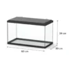 Aquarium poisson Explorer Paris Bio 58L noir avec BioBox, rampe LED et chauffage - Aquatlantis