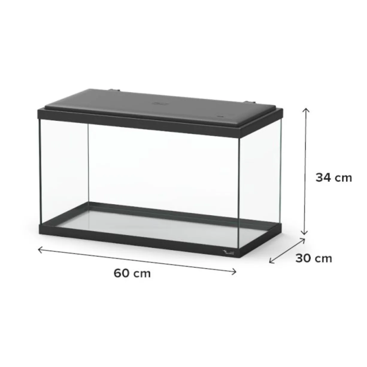 Aquarium poisson Explorer Paris Bio 58L noir avec BioBox, rampe LED et chauffage - Aquatlantis