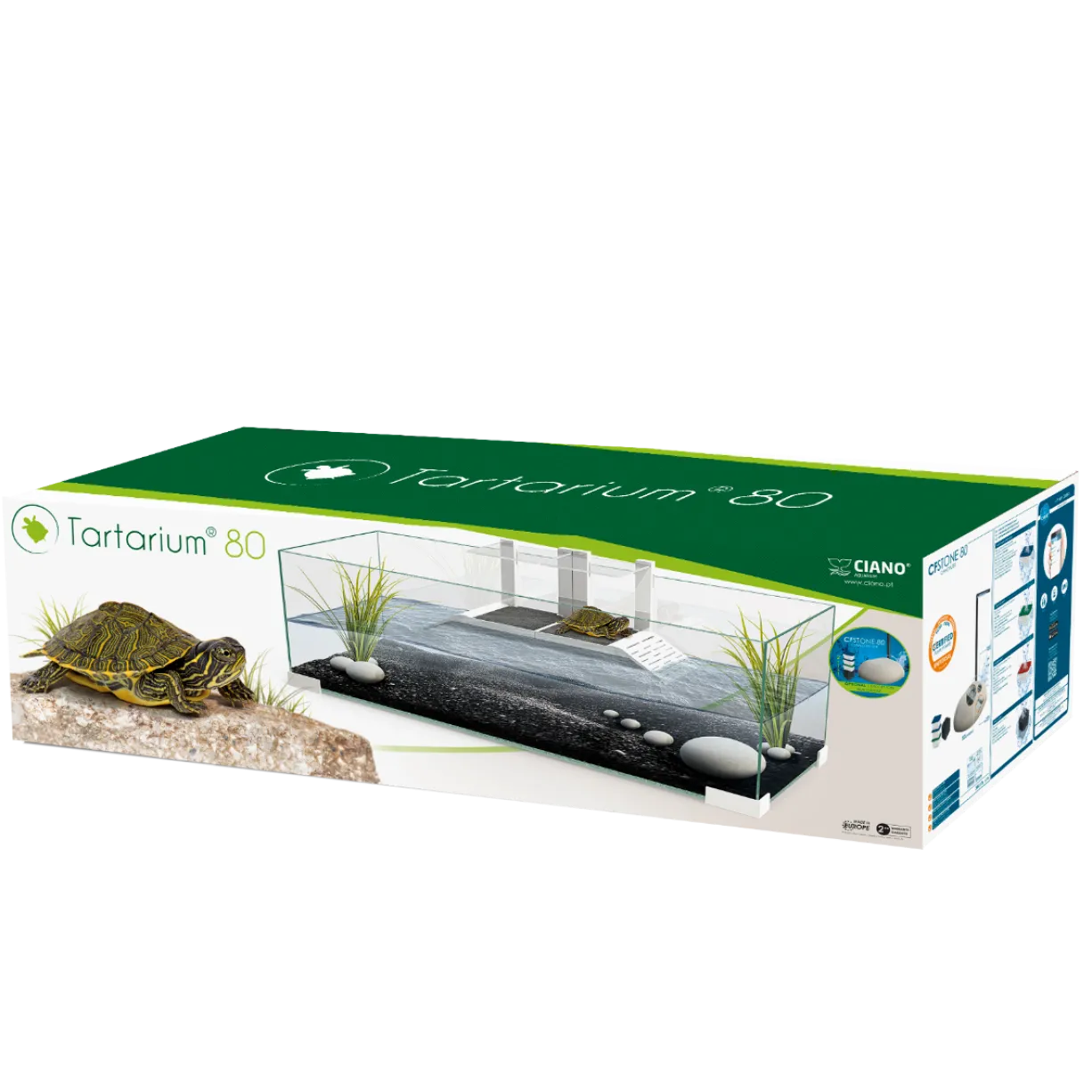 Aquarium pour tortue Tartarium 80 blanc - Ciano