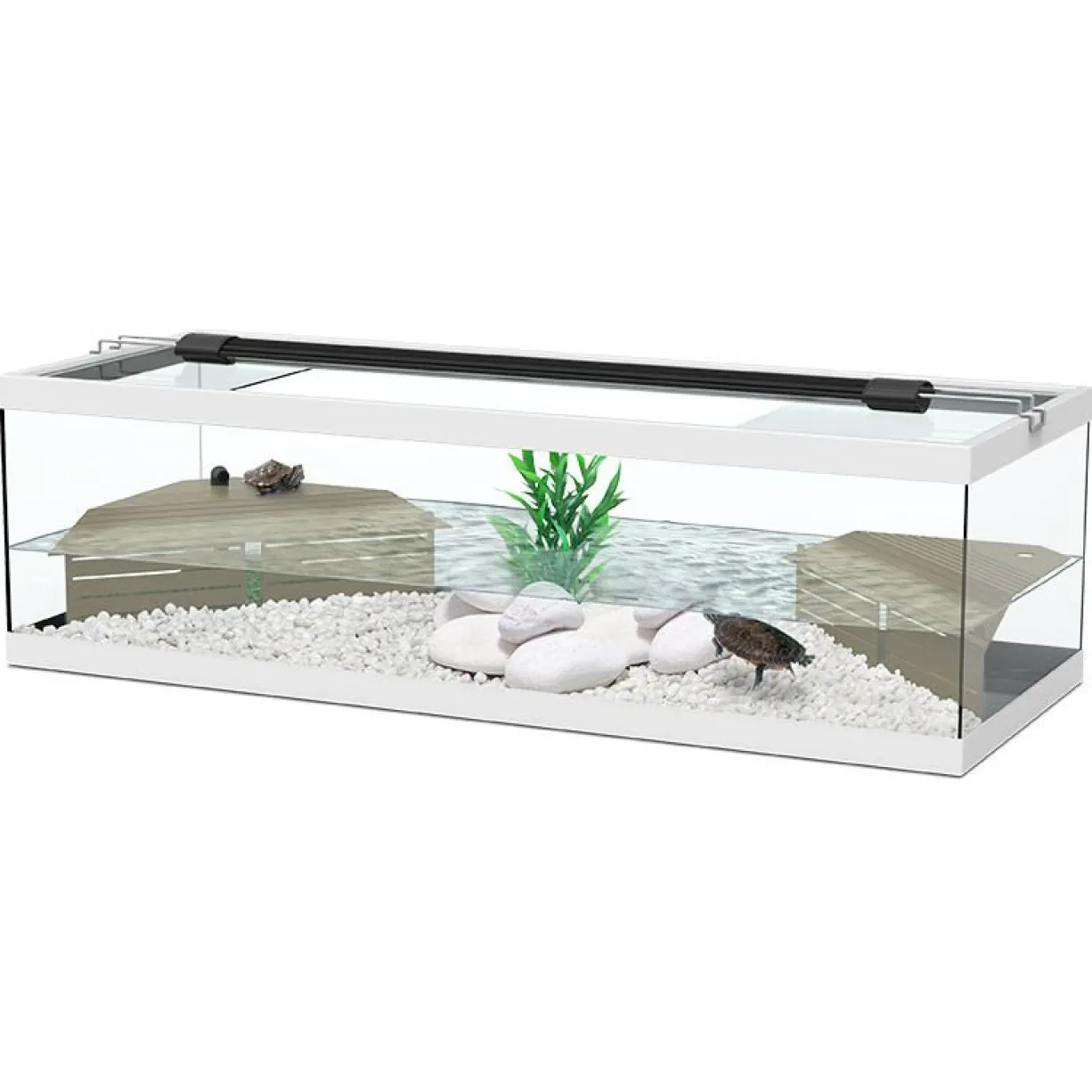 Aquarium tortue Aqua Tortum 100 blanc - Aquatlantis