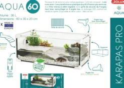 Aquarium tortue Karapas Aqua 60 Pro blanc - Zolux
