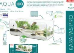 Aquarium tortue Karapas Aqua 100 Pro noir - Zolux