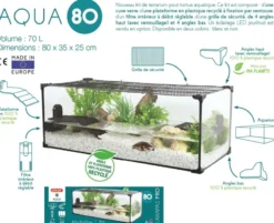 Aquarium tortue Karapas Aqua 80 Pro blanc - Zolux