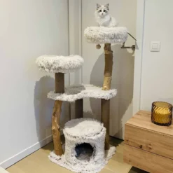 Arbre à chat Oslo Long Hair Pluche beige 122cm - Ebi