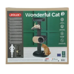 Arbre à chat sisal et fourrure Wonderful Cat 3 gris - Zolux