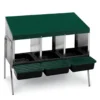 Batterie de pondoirs pour poule 3 compartiments fond plastique - Gaun