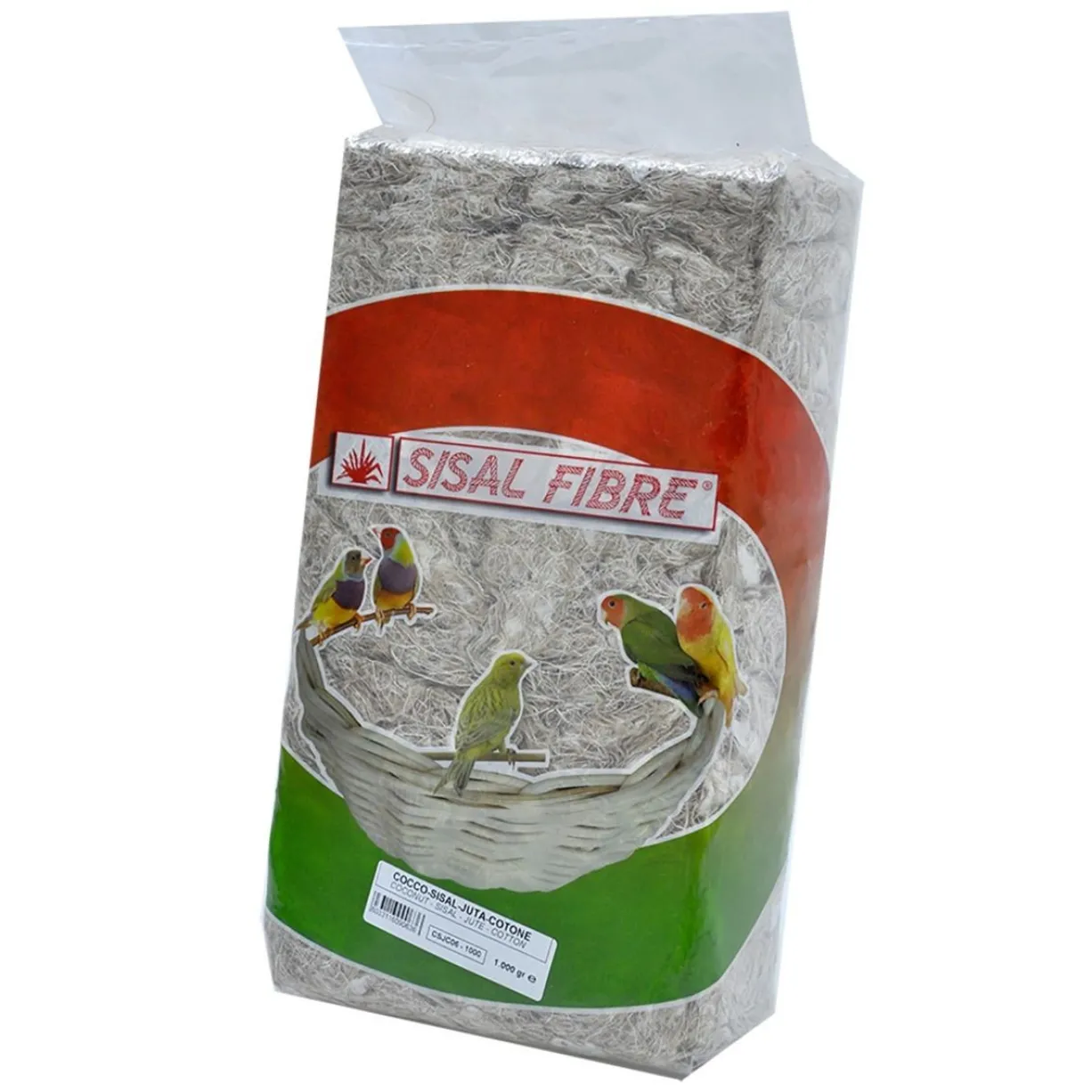 Bourre nid mix : coco, sisal, jute, coton 1 Kg pour oiseaux 2GR