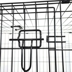 Cage de transport chien pliable en métal avec poignée XXL 122 x 75,5 x 84 cm