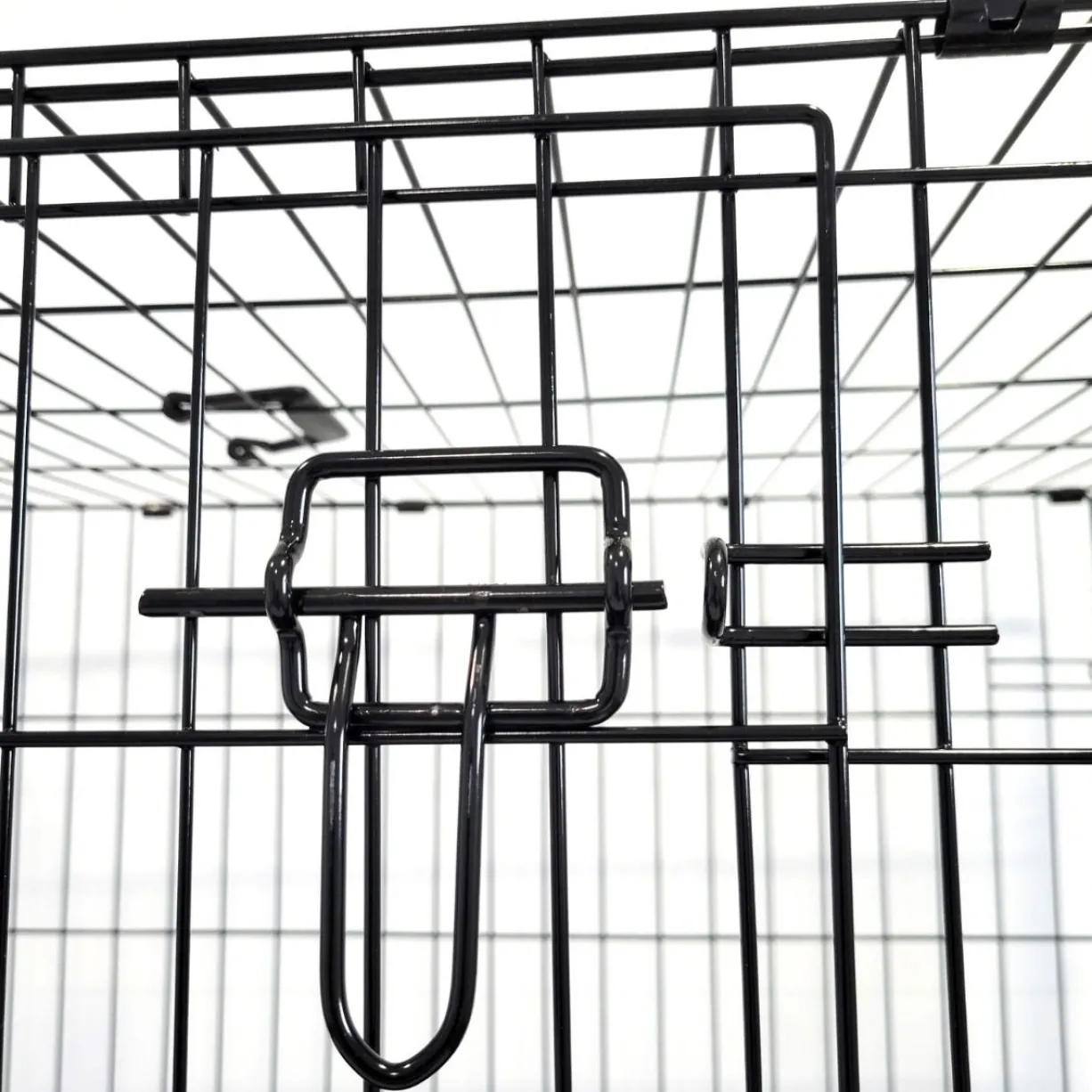 Cage de transport chien pliable en métal avec poignée XXL 122 x 75,5 x 84 cm
