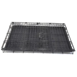 Cage de transport chien pliable en métal avec poignée XXL 122 x 75,5 x 84 cm