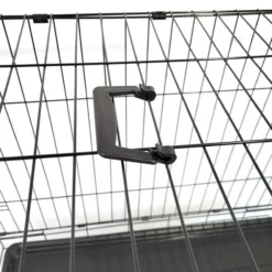 Cage de transport chien pliable en métal avec poignée L90 x 60 x 67 cm