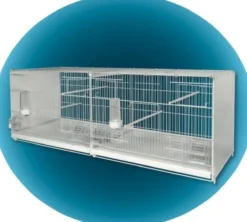 Cage d'élevage 120 cm BORMIO blanche pour oiseaux - 2GR