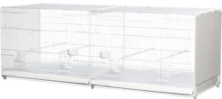 Cage d'élevage 120 cm BORMIO blanche pour oiseaux - 2GR