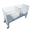 Cage d’élevage oiseaux 120 cm Bormio blanche avec chariot - 2GR