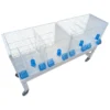 Cages d'élevage oiseaux 58cm parois plastique avec chariot - 2GR