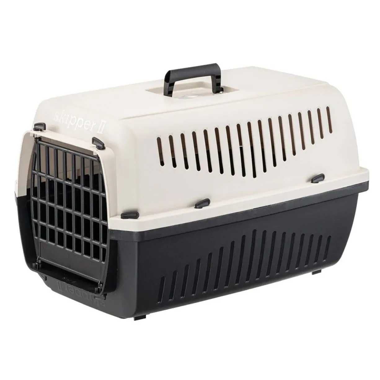 Caisse de transport plastique recyclé chat et petit chien Skipper 2 beige - Ferplast