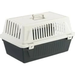 Caisse de transport plastique chat et petit chien Atlas 20 EL noir - Ferplast