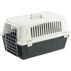 Caisse de transport plastique chat et petit chien Atlas 20 EL noir - Ferplast