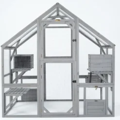 Catio équipé chat Deluxe sans bâche 140x188x188cm - Kat’Venture