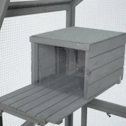 Catio équipé chat Deluxe sans bâche 140x188x188cm - Kat’Venture