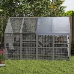Catio équipé chat Deluxe 280x188x188cm avec bâche - Kat’Venture