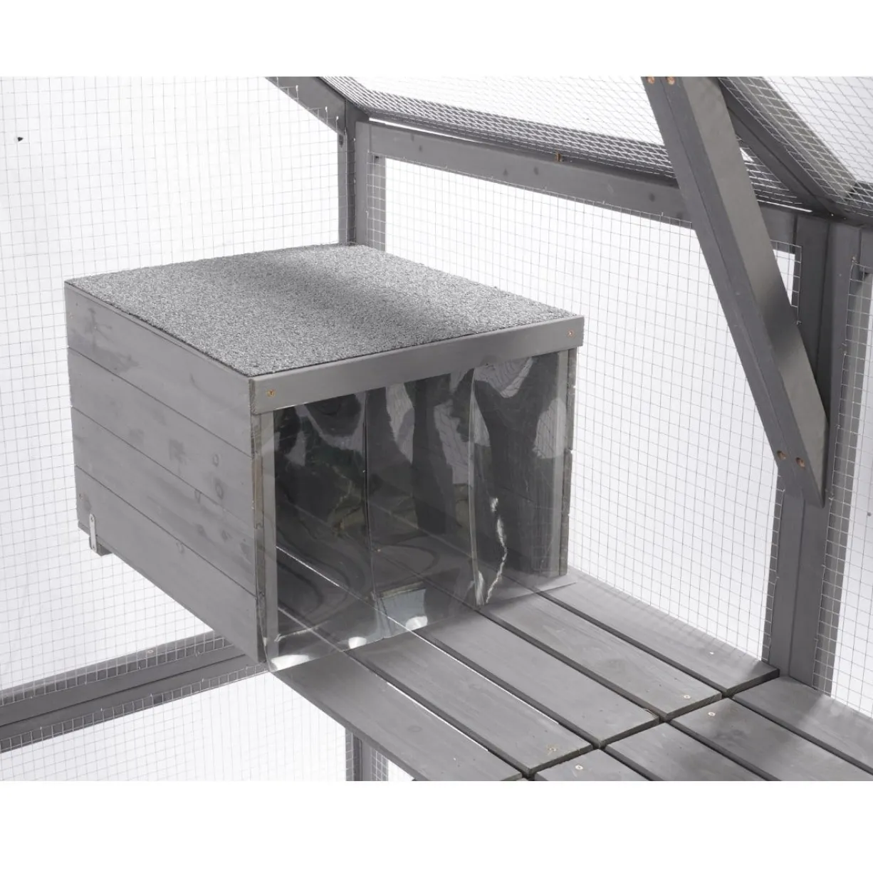 Catio équipé chat Deluxe 280x188x188cm avec bâche - Kat’Venture