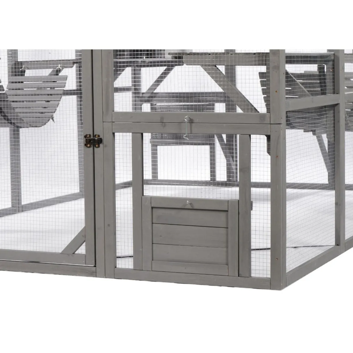 Catio équipé chat Deluxe 280x188x188cm avec bâche - Kat’Venture
