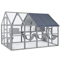 Catio équipé chat Deluxe 280x188x188cm avec bâche - Kat’Venture