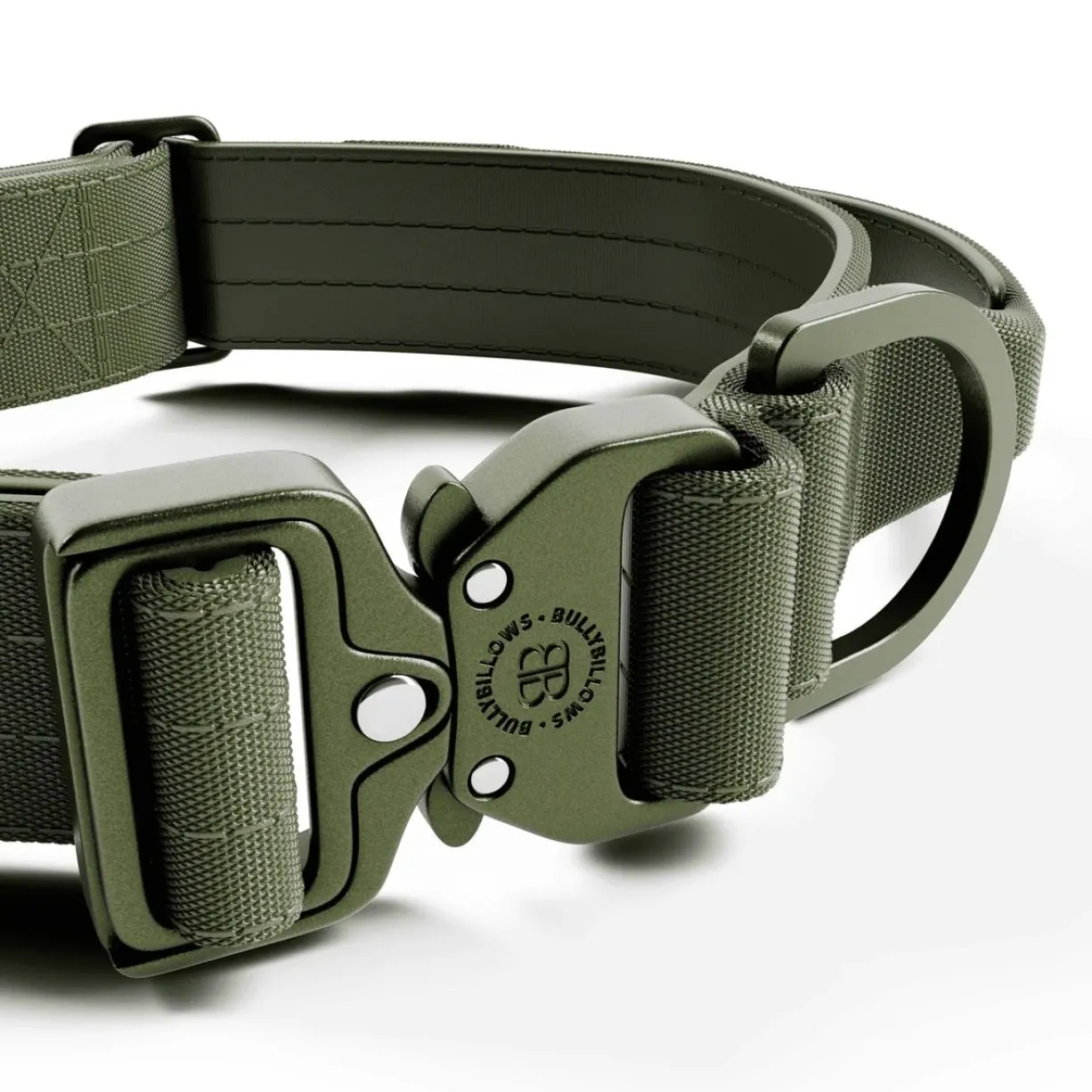Collier chien avec poignée Lighter Combat Collar 4cm kaki taille S - BullyBillows