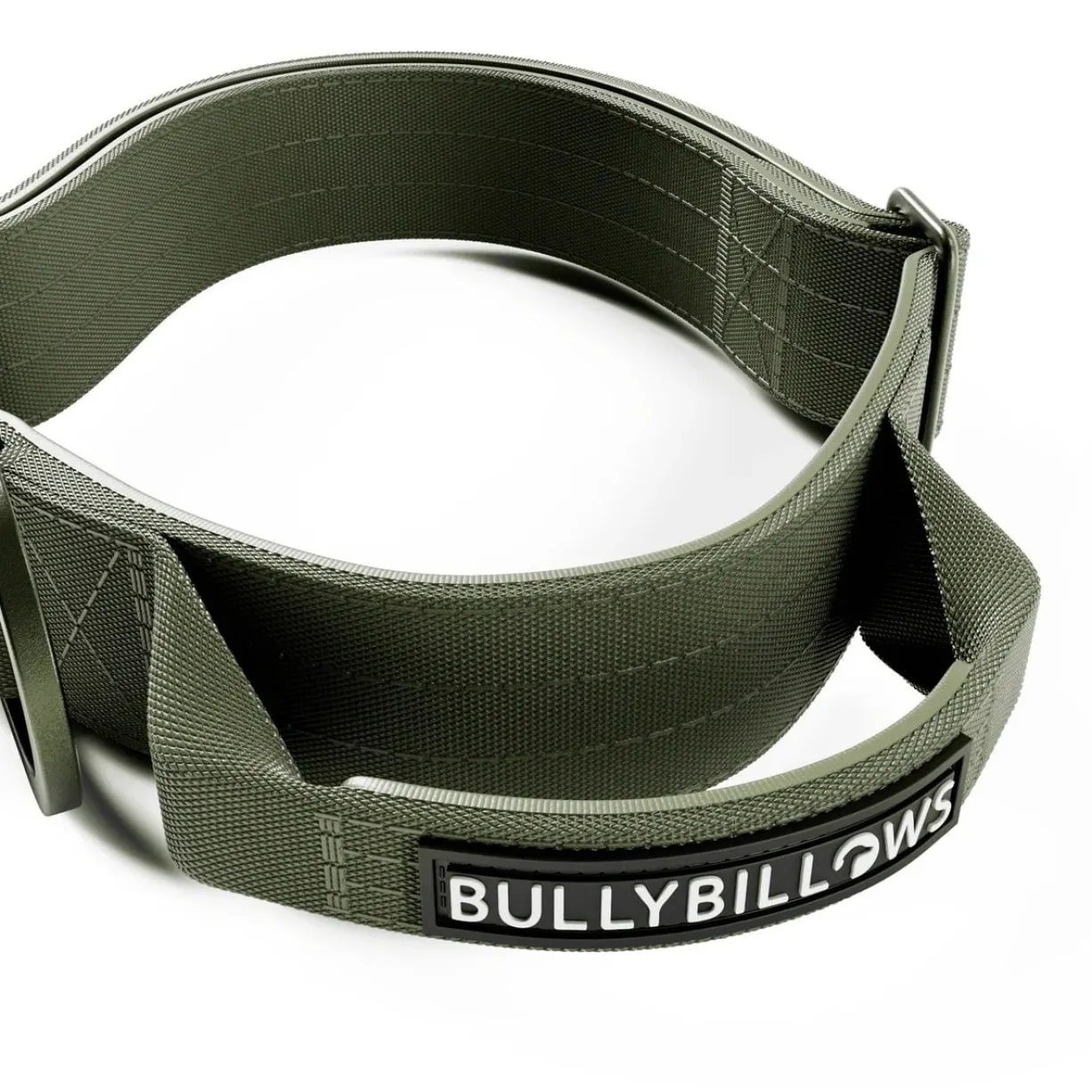 Collier chien avec poignée Lighter Combat Collar 4cm kaki taille S - BullyBillows