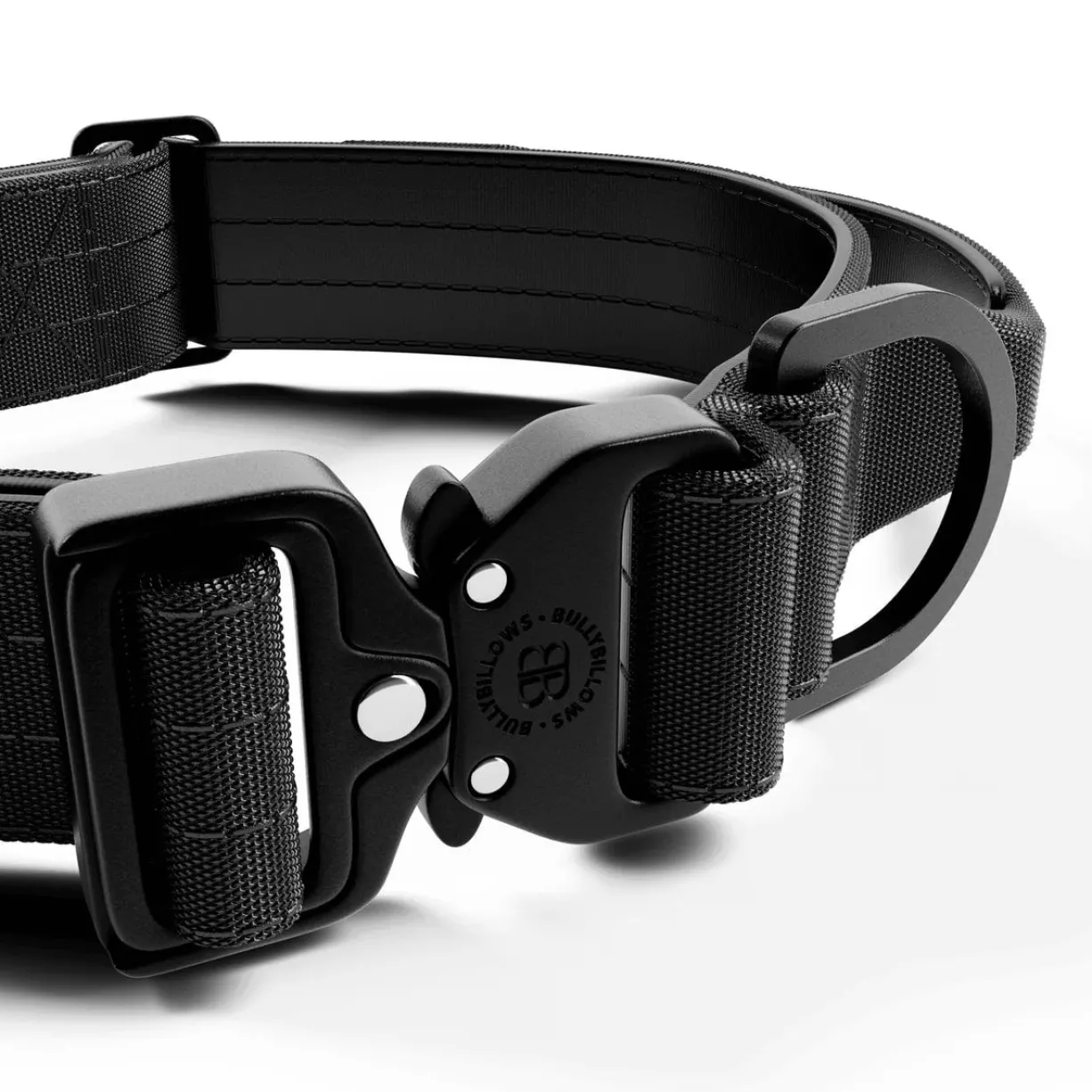 Collier chien avec poignée Lighter Combat Collar 4cm noir taille L - BullyBillows
