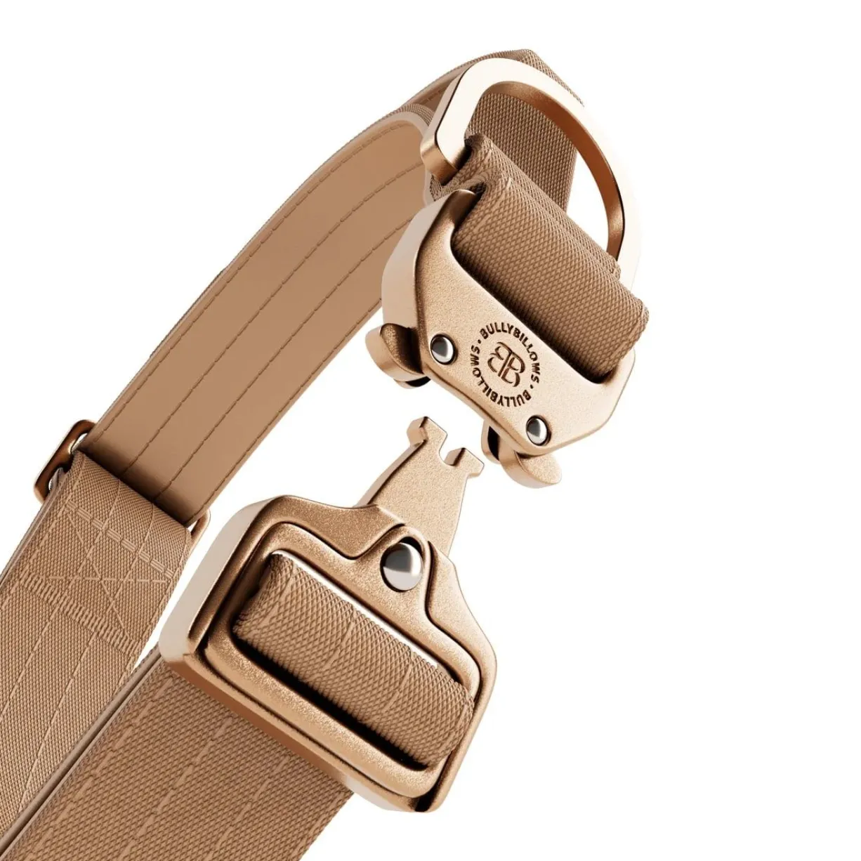 Collier chien avec poignée Lighter Combat Collar 4cm beige taille S - BullyBillows