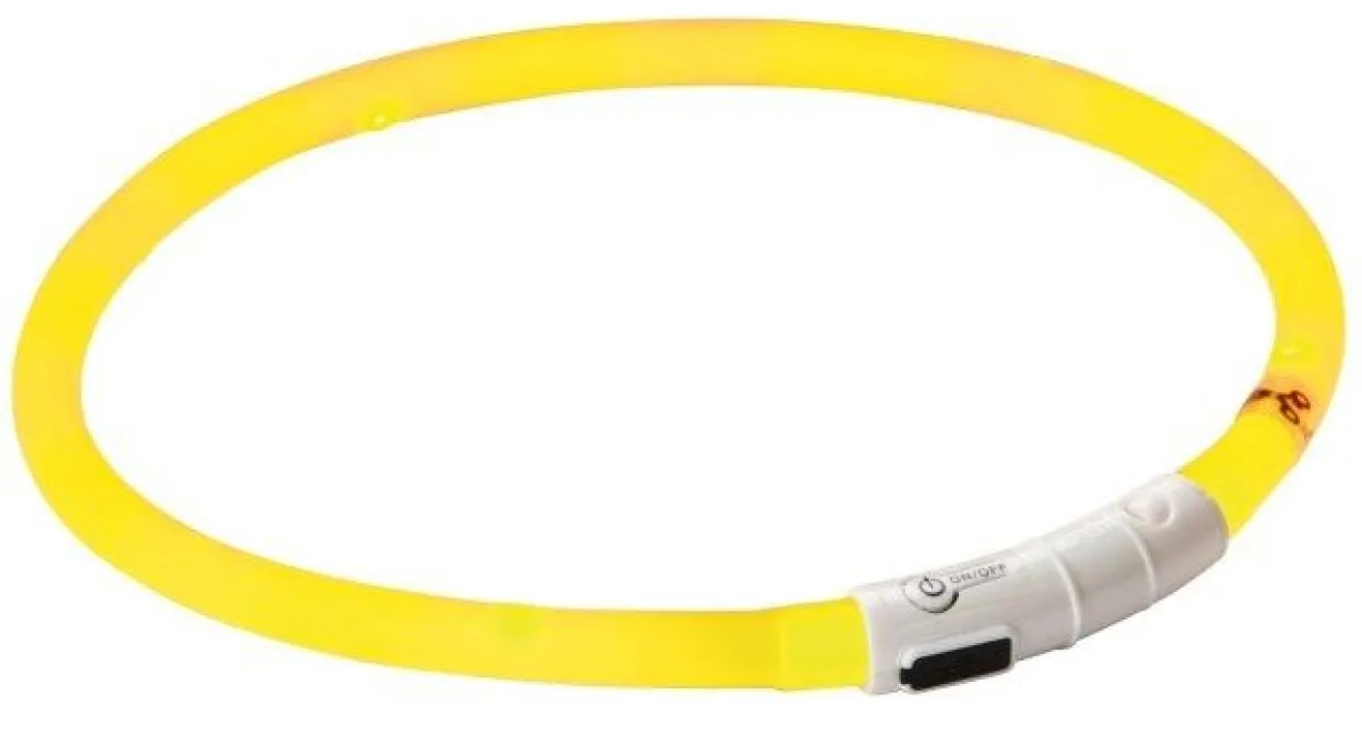 Collier à LED chien Maxi Safe 55cm jaune - Kerbl