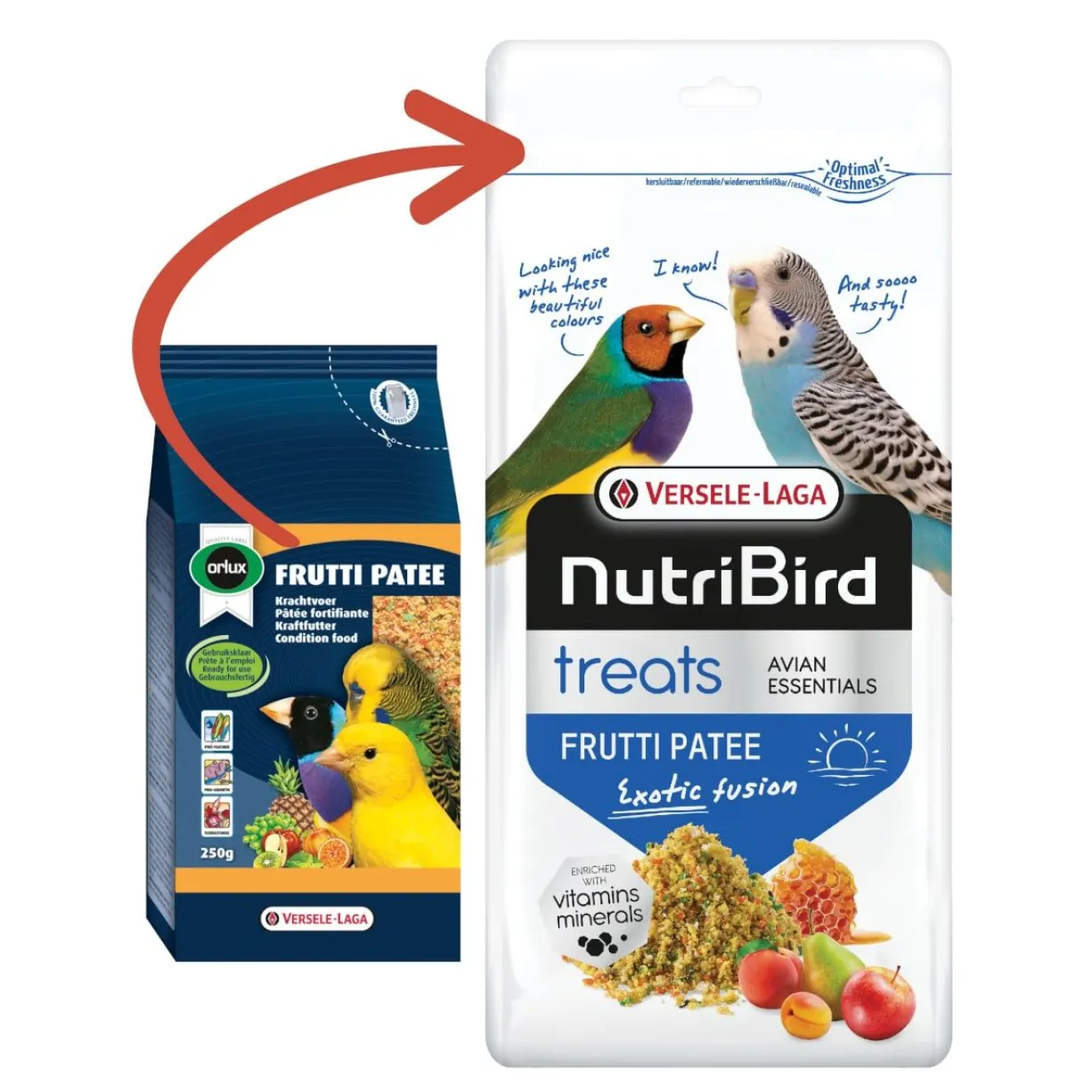 Complément alimentaire pour oiseaux NutriBird Treats Frutti Patee 250g - Versele Laga