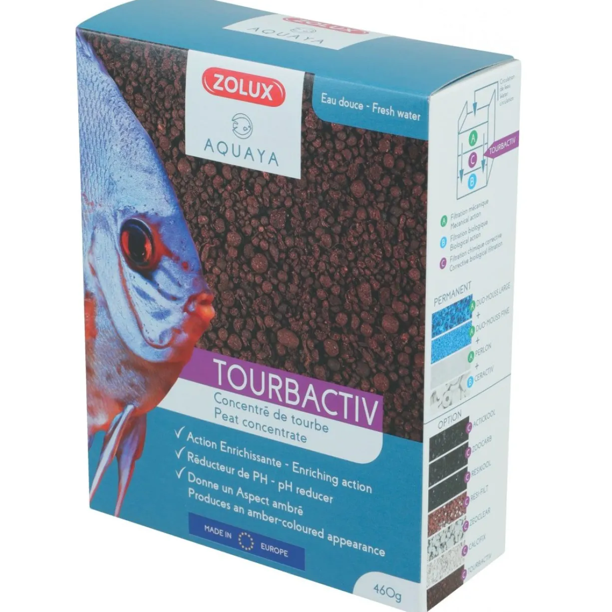 Concentré de tourbe aquarium Aquaya Tourbactiv 460g - Zolux