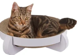Corbeille griffoir Platinum avec Catnip, blanc