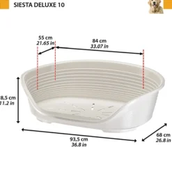 Corbeille plastique pour chien et chat Siesta Deluxe taille 10 taupe - Ferplast