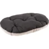 Coussin chien coton et fourrure écologique Relax gris et blanc taille 8 - Ferplast