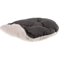 Coussin chien coton et fourrure écologique Relax gris et blanc taille 8 - Ferplast
